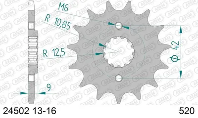 Produktbild von AFAM Kettenritzel 24502-14 Vorne Stahl