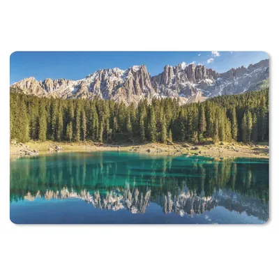 Produktbild von MuchoWow® Schreibtischunterlage Berg - Wald - Strand 60x40 cm - XXL Mauspad - Großes Mauspad