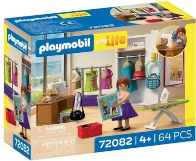 Image de PLAYMOBIL Atelier de Stylisme My Life Le Shopping, 64 pièces, Jeu de Construction dès 4 ans