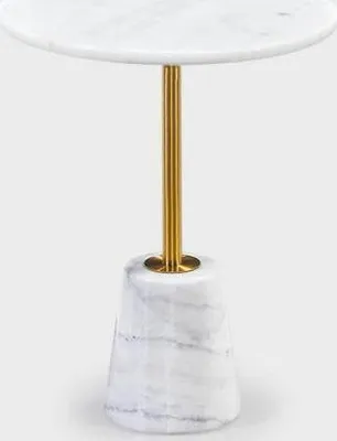 Produktbild von Weißer Rundtsch Marmortische Metall Möbel Beistelltische Designer Tisch