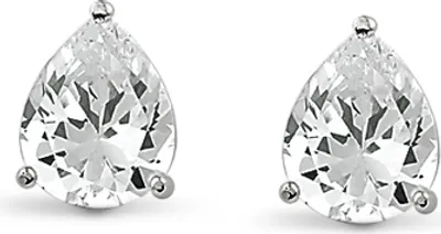 Produktbild von New Bling 9NB-0014 Zilveren oorstekers - zirkonia druppel 7x9 mm - zilverkleurig