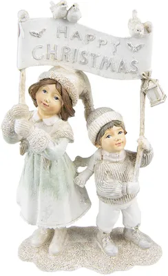 Produktbild von Dekoration für Kinder, Clayre & Eef, 6PR4806, Silber, 14x7x23 cm, Weihnachten