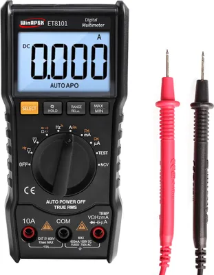 Image de WinAPEX 6000 Counts Digital Multimeter Full Protection Mini DMM Multifunctional Handheld Multi Meter True RMS Measuring AC/DC Voltage Current Resistance Capacitance Frequency Duty Cycle NCV Tester Fire Wire Identification with LCD Backlit