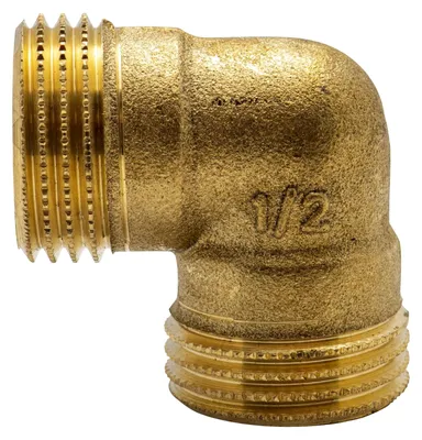 Image de Raccord coudé laiton mâle - mâle 1-2