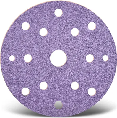 Produktbild von MENZER Purple HD Klett-Schleifscheiben, 150 mm, 15-Loch, f. Exzenterschleifer, Keramik-Mix (50 Stk.) K60