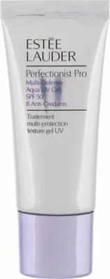 A product shot of a tube of Estée Lauder sunscreen.
