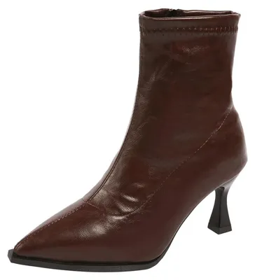 Imagen del producto de Elegantes botines de tacón para mujer con cremallera