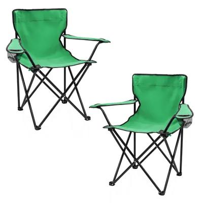 Immagine prodotto di 3.12 # Confezione da 2 # Sedia da campeggio in verde lime - 2 pezzi