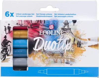 Image de Aquarelle ECOLINE Duo Tip, 6pcs urban