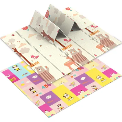 Produktbild von Arvioo Krabbelmatte Baby 200x180x1cm, wasserdichte Spielmatte Baby faltbar, Bodenmatte Kinder - weich & schützt vor kaltem Untergrund, BPA-frei