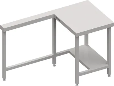Produktbild von Kassenstation mit Arbeitsfläche rechts 1400x750x880 mm Edelstahlarbeitsplatte
