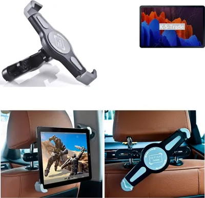 Produktbild von K-S-Trade Tablethalterung kompatibel mit Samsung Galaxy Tab S7 LTE KFZ Kopfstützen Halterung 360° Auto Sitzhalterung Headrest Holder Halter Tablet