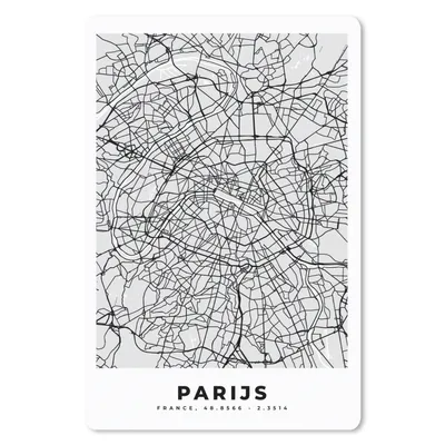 Produktbild von MuchoWow® Mauspad Mousepad Paris - Stadtplan - Schwarz und weiß - Karte 40x60 cm - Mousepads - Maus Mat - Pad - Mausunterlage - Schreibtisch Accesoire