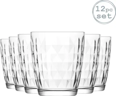 Produktbild von LAV Artemis Wasserbecher Gläser 340ml - Packung mit 12 Tisch Gläser für Alkoholfreie Getränke / Saft