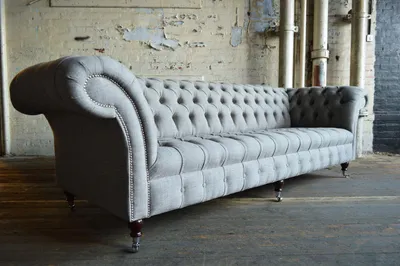 Image de Textile Canapé Tissu Chesterfield grands canapés xxl canapé siège 265cm rembourrage
