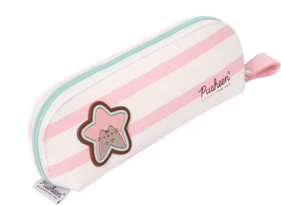 Produktbild von Pusheen, Stifteetui aus der Rayed-Kollektion mit Sternverzierung, Weiß / Rosa