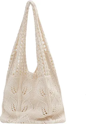 Obrázek produktu pro Dámská pletená taška, s propleteným vzorem, minimalistický design, lze použít jako kabelku, tašku přes rameno nebo nákupní tašku