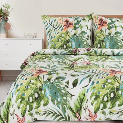 Produktbild von Eurofirany Bettwäschegarnitur Bettwäsche Baumwolle SONIA 40 cm 220x200 cm 3 TLG SET: mit 2 Kissenbezüge 70x80 cm
