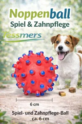 Produktbild von Igelball Hundespielzeug Noppenball rot Ball Kauspielzeug Spielzeug Noppen Hund Dog