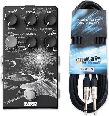 Obrázek produktu pro Klowra efektový pedál Everlast Delay s kabelem