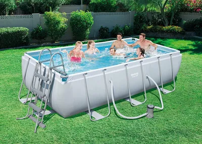 Produktbild von Bestway 56441 Power Steel Rechteckig Aufstellpool 404x201x100 cm