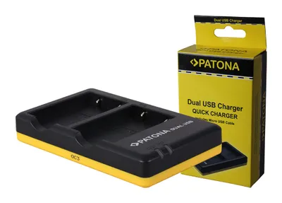Produktbild von PATONA Dual Schnell-PATONA Ladegerät für Nikon EN-EL5+, ENEL5 inkl. Micro-USB Kabel