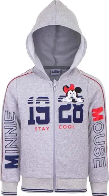 Immagine prodotto di Disney Minnie Mouse Felpa con cappuccio e zip per bambini 8 anni grigio