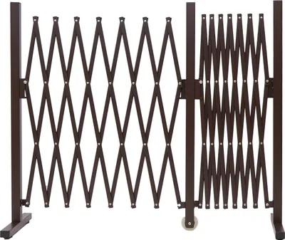 Produktbild von Absperrgitter HWC-B34, Zaun Schutzgitter Scherengitter Trenngitter, Alu ausziehbar braun  Höhe 103cm, Breite 52-400cm
