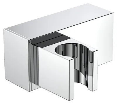 Produktbild von Avapax | Punktuelle Halterung Cube - Chrom Glanz - Robuste Konstruktion - Geometrisches Design - Für Duschkopf