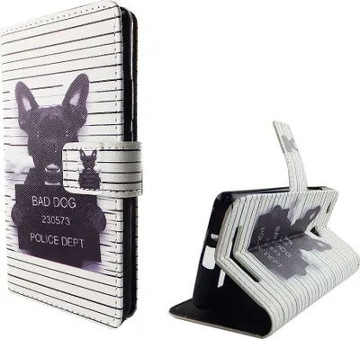 Produktbild von Handyhülle Tasche für Handy Xiaomi Redmi 3s Böser Hund Weiß
