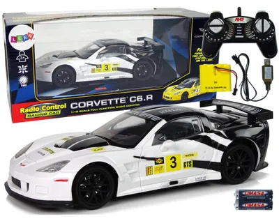 Image de Corvette C6.R 1:18 télécommande blanche