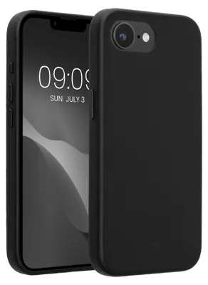 Produktbild von kalibri Schutzhülle kompatibel mit Apple iPhone 17e / iPhone 16e - Hülle Leder - Hardcover Handy Cover Case Schwarz
