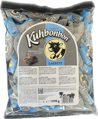 Produktbild von Kuhbonbon Lakritz 1kg