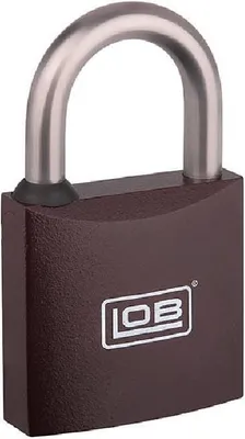 Produktbild von LOB Messing-Riegelzylinder-Vorhängeschloss KMM5, Edelstahl, KMM5-B1-00