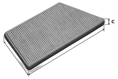 Produktbild von Innenraumfilter Aktivkohlefilter 336 mm - 159 mm VALEO für u.a. PEUGEOT 206