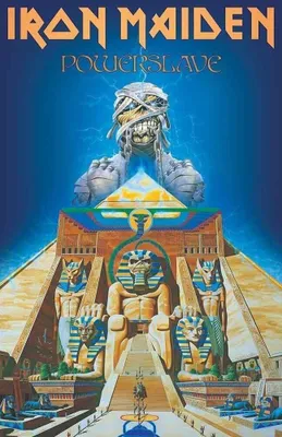 Obrázek produktu pro Offizielle Iron Maiden Powerslave Album Cover Textilflagge Band-Merchandise