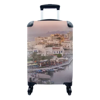Produktbild von MuchoWow® Koffer Handgepäck Trolley Rollkoffer Kleine Reisekoffer mit 4 Rollen - Kreta - Boote - Griechenland - Cabin Size < 55x40x23 cm & 55x40x20 cm - Fotokoffer - Kabinenkoffer - Boardgepäck - Reise-Box - Reisekoffer - Reisegepäck - Koffer mit Bild - Trolley für Kinder