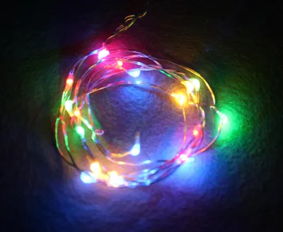 Produktbild von Lex Light Micro LED Lichterkette Batterie 0,95m 20 LEDs multicolor innen