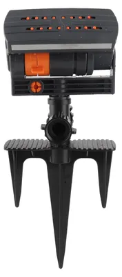 Imagen del producto de Riego automático para jardín con 16 boquillas, aspersor oscilante con 4 modos de pulverización, caudal de agua ajustable y cobertura de gran área. Sistema de riego para jardín, césped y huerto