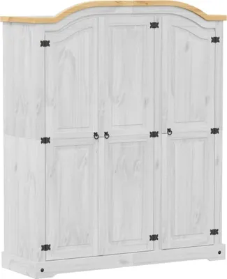 Zdjęcie produktu dla vidaXL Szafa Corona biała 151,5x52x186 cm lite drewno sosnowe