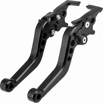 Produktbild von 1 Paar Universelle Aluminiumlegierung Scheibenbremshebel - Kupplungshebel und Bremshebel für Motorrad - Bremshebel (Schwarz)