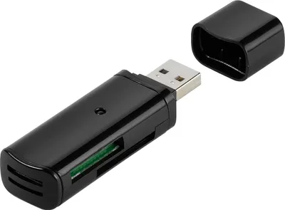 Produktbild von ViVanco™VVITHUBUSBPEN4, MMC, MS Duo, MS Micro (M2), MS PRO Duo, Speicherstick (MS), MicroSD (TransFlash), SD, SDHC, SDXC, Schwarz, USB 2.0, 1 Stück(e), 92 mm, 231 mm