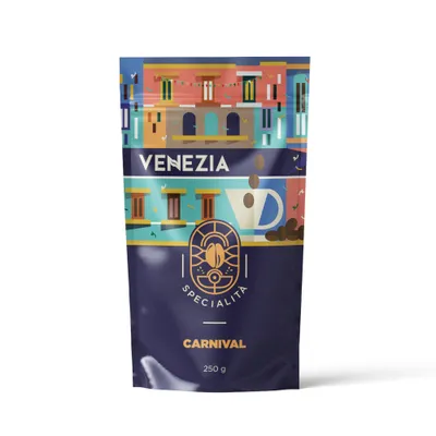 Zdjęcie produktu dla Kawa ziarnista Venezia Carnival włoska kawa mieszana 250g
