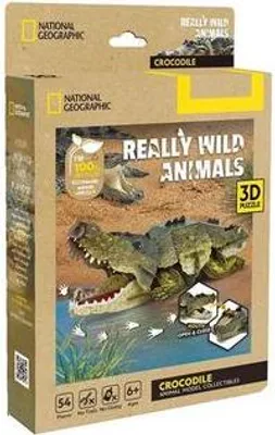 Obrázek produktu pro CubicFun 3D puzzle Krokodýl – 54 dílků ze dřeva, stavebnice