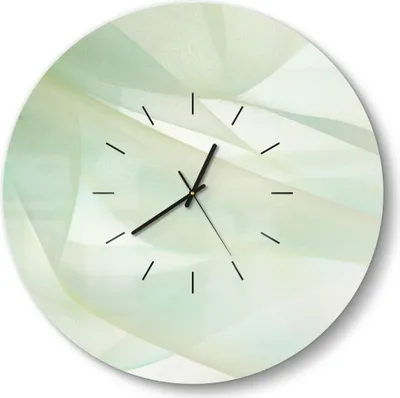 Produktbild von DEQORI Glasuhr Ø50 cm Modern 'Zarte Eleganz' Wanduhr Glas Uhr Design leise Küchenuhr