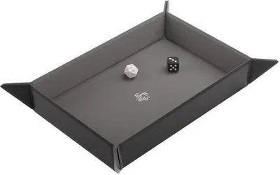 Image de Plateau à dés magnétique rectangulaire noir et gris pour jeux de société