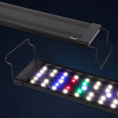 Aquariumlampe 15 W LED Vollspektrum Timer 9 Farben für 30-45 cm Becken