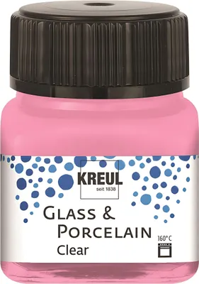 Zdjęcie produktu dla KREUL 16294 KREUL Barwnik do szkła i porcelany bezbarwny, różowy, 20 ml