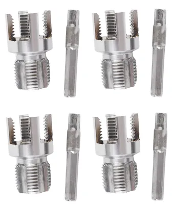 Produktbild von 4-teiliges Gewindeschneidwerkzeug für Innen- und Außenrohre, integriertes G1/2-PVC-Kunststoff-Einfädler-Set, Gewindeschneiden, Sanitär, 1/4 Schaft