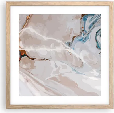 Produktbild von Gerahmtes Poster - Rahmen in heller Eiche - Abstraktion modern - 40x40 cm - Wand Bild - Wanddeko - Wandbilder - Wandposter - Bilderrahmen - Bilder - Kunstdruck - Wandbild - P2NAC40x40-4050